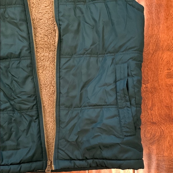 Weatherproof Hooded Vest - Teal and Beige - Picture 3 of 3